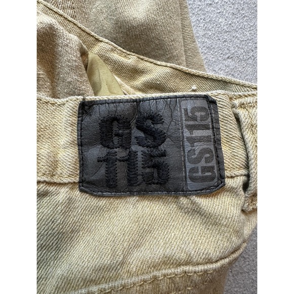 GS115 Jeans Mens 32x31 Tan Khaki Straight Leg 100% Cotton Denim Casual 5 Pocket - Picture 16 of 16